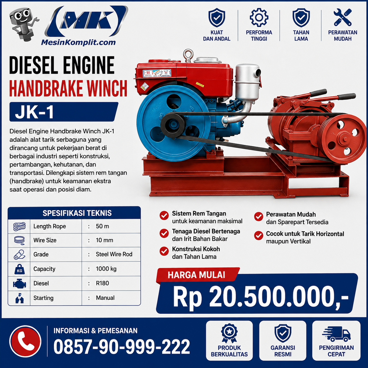Wire Winch Diesel 8P...